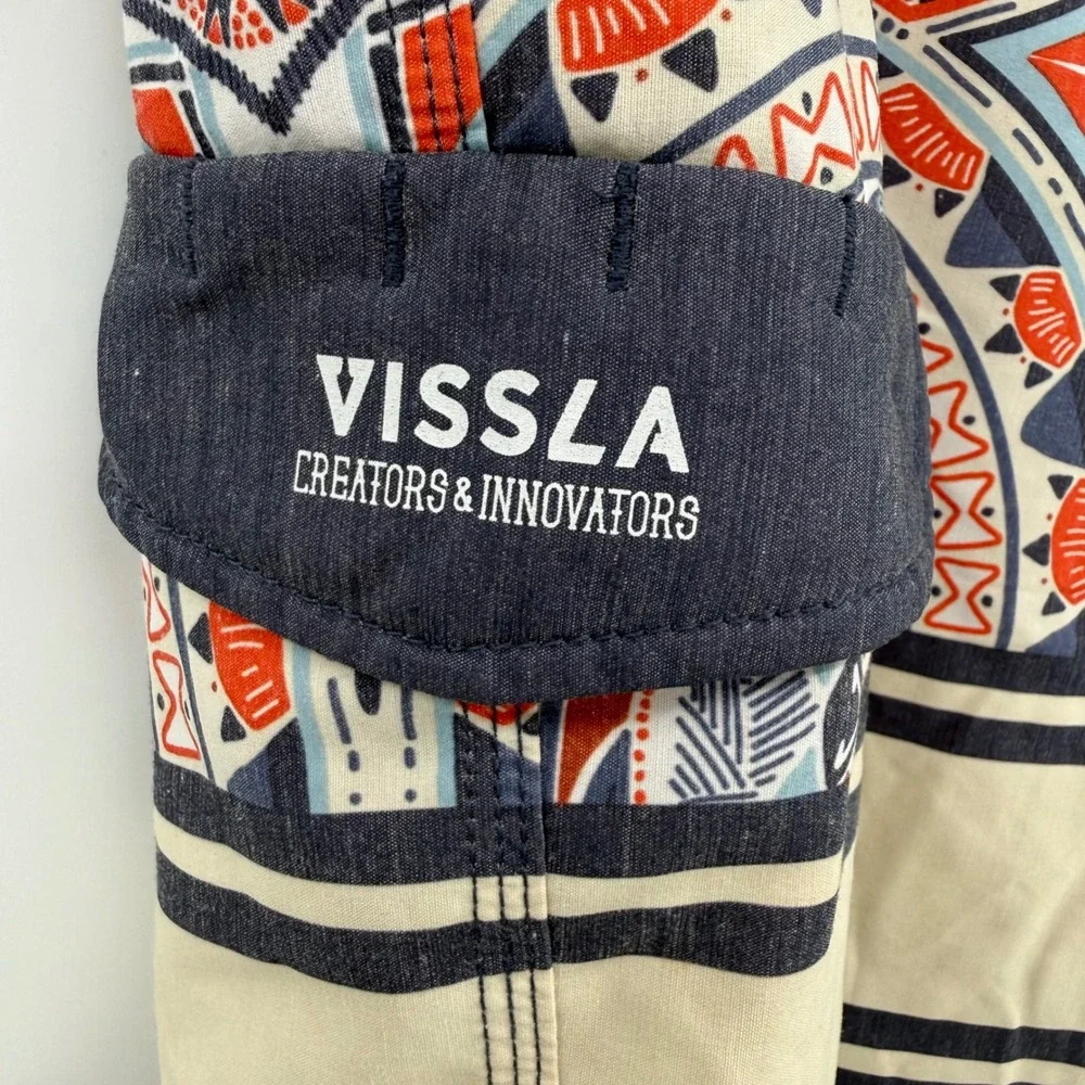 Vissla Board Shorts Men 30 Multicolor Geometric Striped M1048SUI Upcycled
